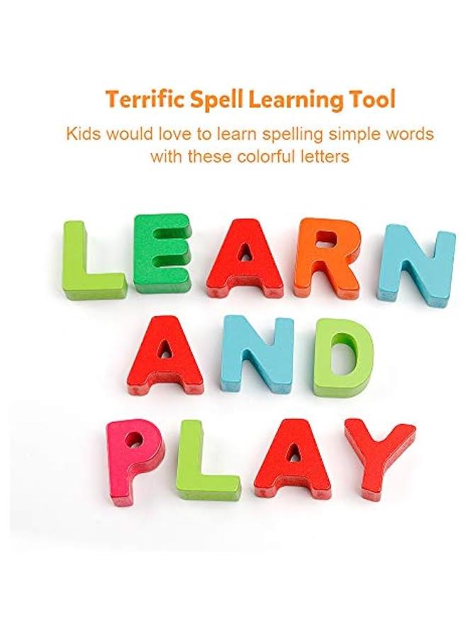 كوجام احجية خشبية لتعليم الحروف الابجدية - مكعبات لوح تصنيف الحروف الابجدية مونتيسوري، لعبة تعليمية للتعليم المبكر هدية للاطفال في سن ما قبل المدرسة - Image 4